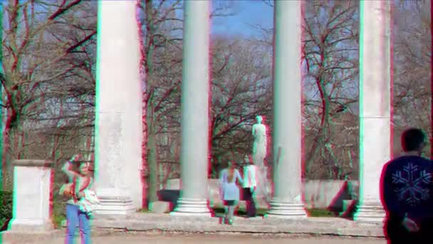 毛刺效果 坦皮奥 安东尼诺 福斯蒂娜 Borghese别墅花园 意大利 2015年2月17日 罗马景观公园 英式风格 占据平西奥山 — 图库视频影像