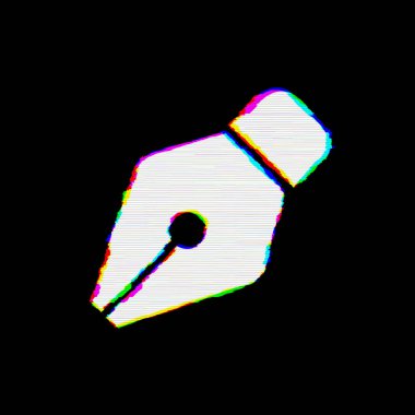 Sembol kalem ucu kusurları vardır. Glitch ve şeritler 