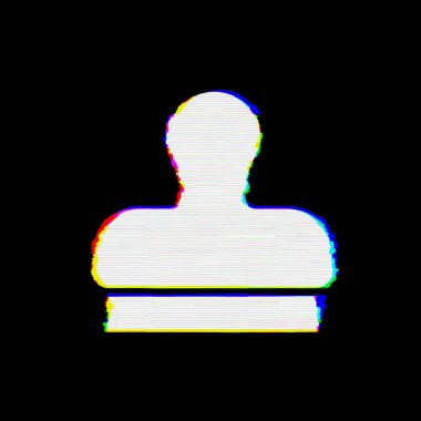 Sembol damgası kusurları vardır. Glitch ve şeritler 