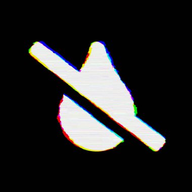 Sembol ton kesiminin kusurları var. Glitch ve şeritler 