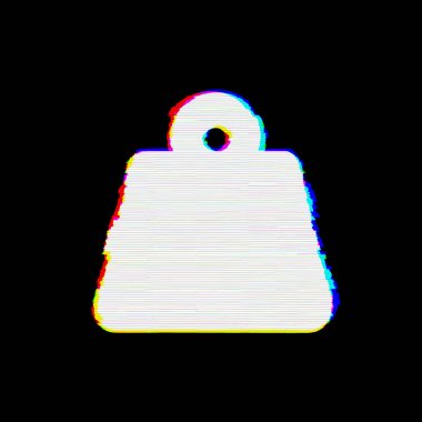 Sembol ağırlık asılı kusurları vardır. Glitch ve şeritler 