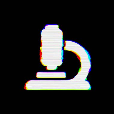 Sembol mikroskobunda kusurlar var. Glitch ve şeritler 