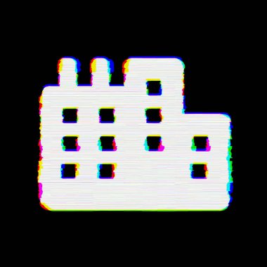 Sembol şehrin kusurları var. Glitch ve şeritler 