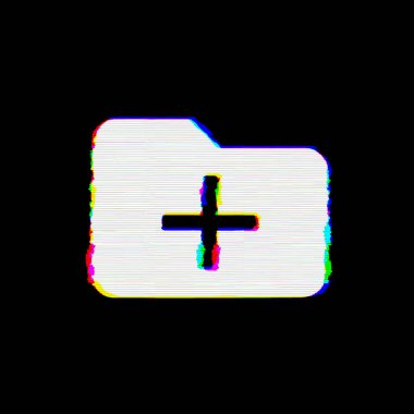 Sembol klasörü artı kusurları vardır. Glitch ve şeritler 