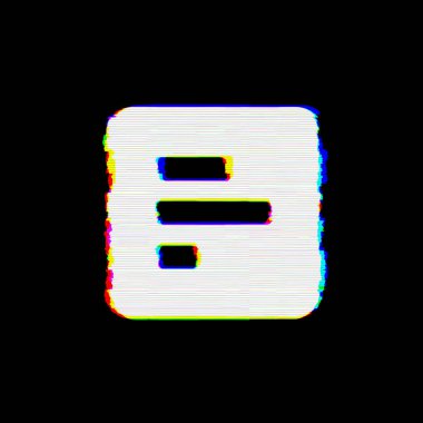 Sembol anketinde kusurları var. Glitch ve şeritler 