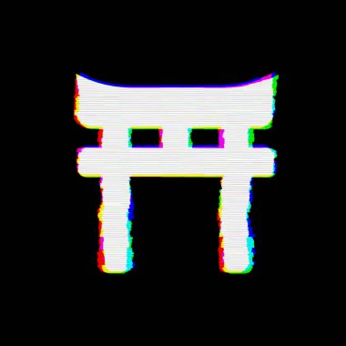 Sembol torii kapısı kusurları vardır. Glitch ve şeritler 