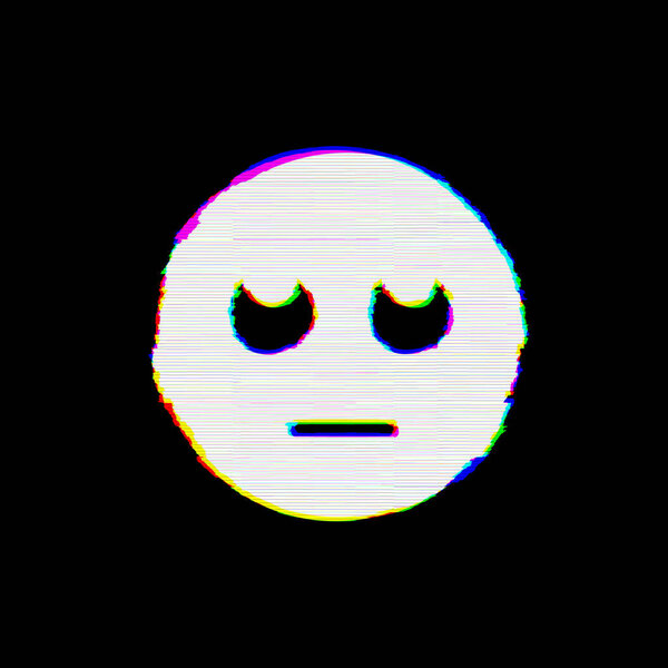 Символ meh вращающиеся глаза имеет дефекты. Глюк и полосы
 