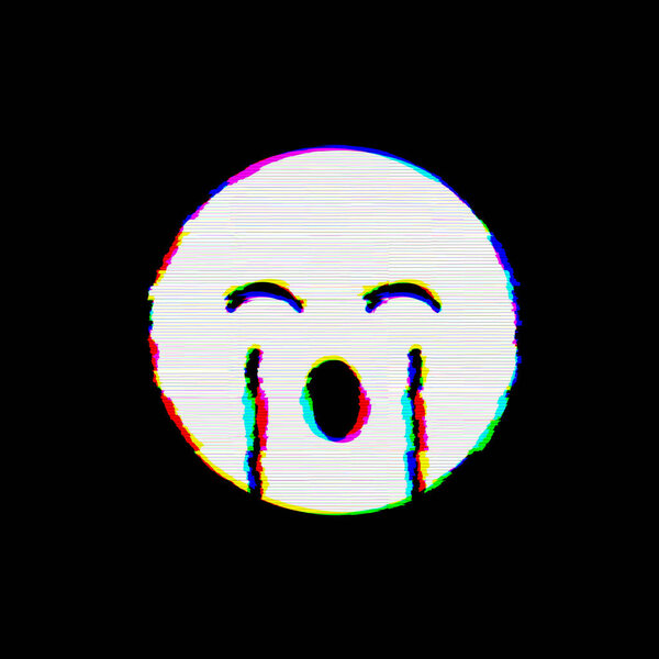 Символ грустный плач имеет недостатки. Глюк и полосы
 