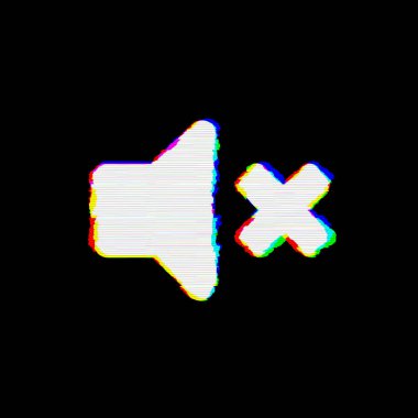 Sembol ses sessizinin kusurları vardır. Glitch ve şeritler 
