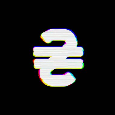 Sembol Grivnası kusurları vardır. Glitch ve şeritler 