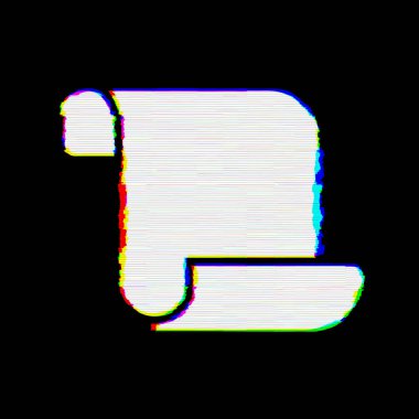 Sembol kaydırma kusurları vardır. Glitch ve şeritler 