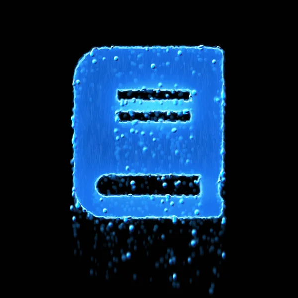 Wet symbol book is blue. Water dripping — 스톡 사진