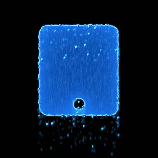 Rusia, Ekaterimburgo - 05 de mayo de 2019: La tableta de símbolo húmedo es azul. Goteo de agua — Foto de Stock