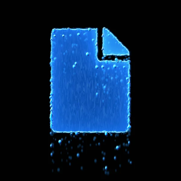 Wet symbol file is blue. Water dripping — 스톡 사진