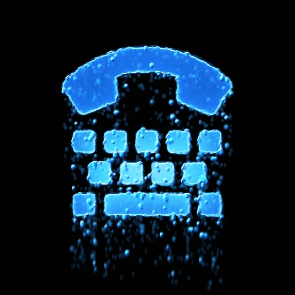 O símbolo molhado tty é azul. Gotejamento de água — Fotografia de Stock
