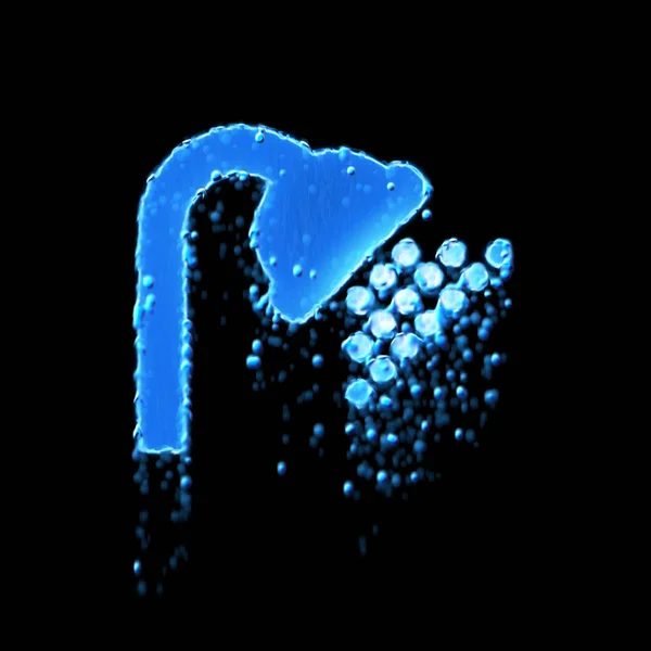 Wet symbol dusch är blå. Vattendroppning — Stockfoto