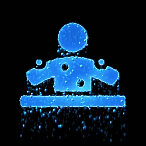 Nasses Symbol ist blau. Wasser tropft — Stockfoto