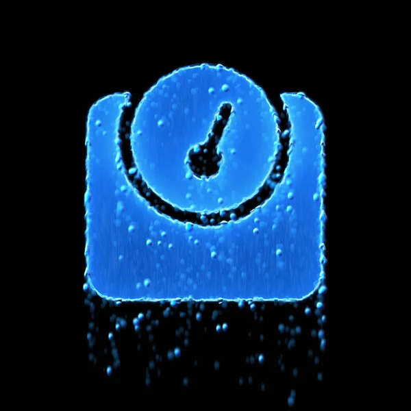 A nedves szimbólum súlya kék. Csöpög a víz — Stock Fotó