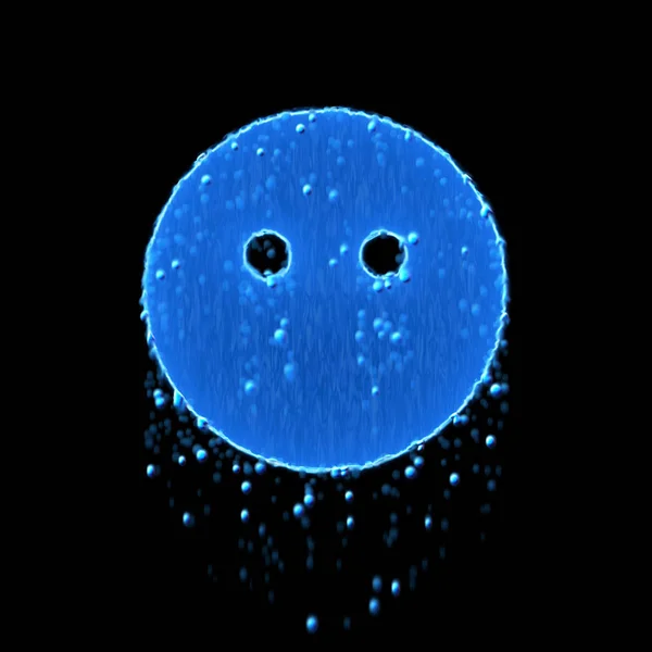 Wet symbol meh blank is blue. Water dripping — 스톡 사진