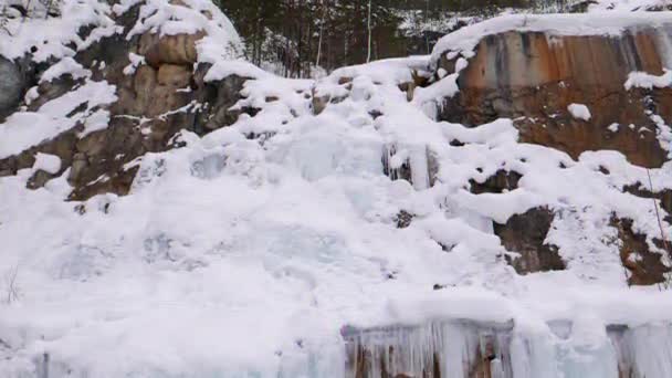 Effet Scintillant Ruisseau Gelé Vidéo Ultrahd — Video