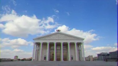 Astana, Kazakistan-5 Eylül 2016: Astana Opera Tiyatrosu. Timelapse, nur-Sultan. Video. Glitch etkisi