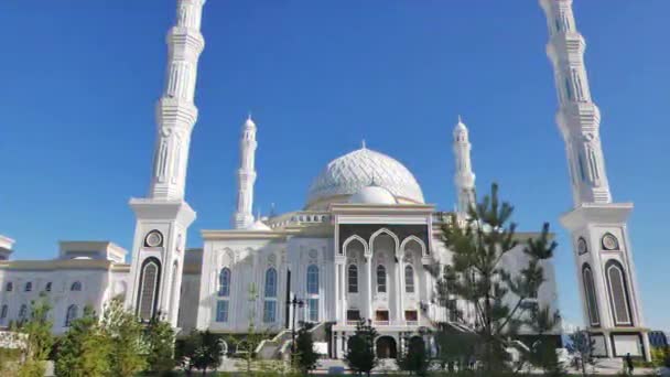 Efecto Fallo Técnico Lugares Interés Astana Mezquita Del Sultán Hazrat — Vídeos de Stock