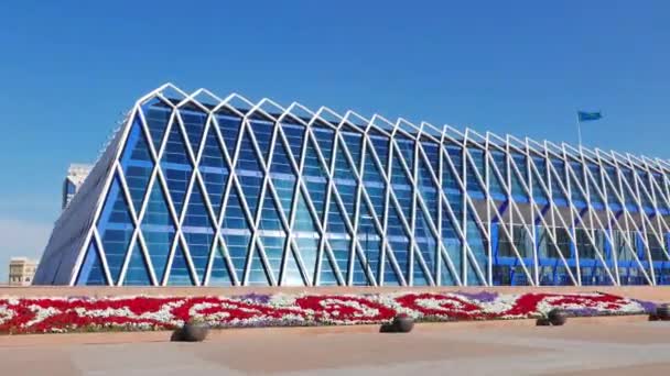 Efeito Falha Astana Cazaquistão Agosto 2016 Palácio Independência Nur Sultan — Vídeo de Stock