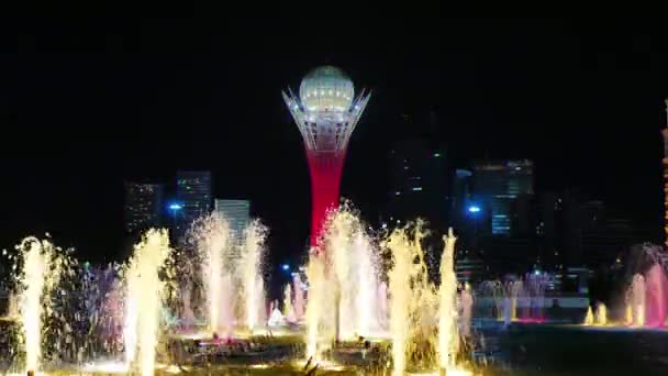 Astana Kazachstán Září 3Th 2016 Baitecký Hlavní Bod Zájmu Nové — Stock video