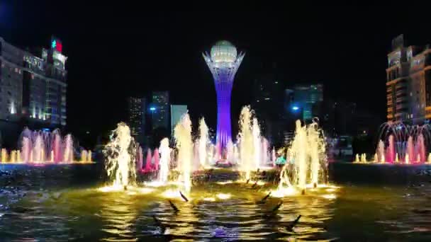 Astana Kazakistan Eylül 2016 Baiterek Yeni Astana Nın Merkezi Noktası — Stok video