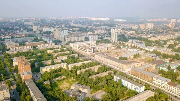 Panorama of the city of Novosibirsk. View of the bridges and the river Ob. Russia, From Dron — Stock Image Panorama of the city of Novosibirsk. View of the bridges and the river Ob. Russia, From Dron Stock Picture