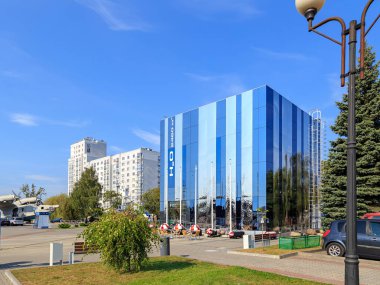 Rusya, Kaliningrad - 20 Eylül 2018: Bina küp su