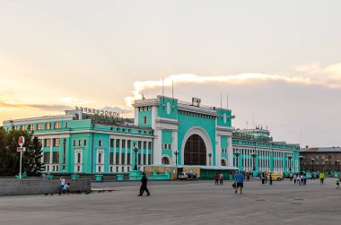 Rusya, Novosibirsk-19 Temmuz 2018: Railway Station-Novosibir