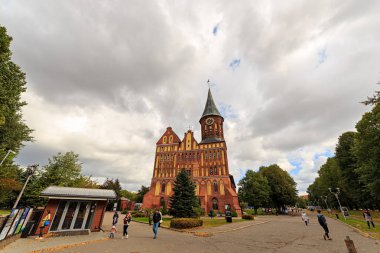 Rusya, Kaliningrad - 22 Eylül 2018: Kalinidgrad Katedrali 