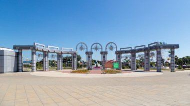 Rusya, Ishim-21 Temmuz 2018: Festival PA giriş grubu