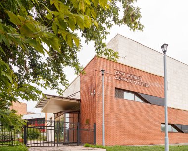 Rusya, Irkutsk - 25 Temmuz 2018: House of Music adını Deni'nin verdi