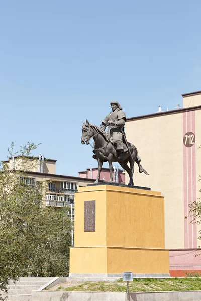 Mongolii, Ułan Bator - 08 sierpień 2018: Pomnik Kha Czyngis-chan — Zdjęcie stockowe