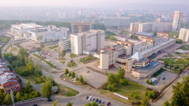 Rusya, Krasnoyarsk - 23 Temmuz 2018: Sibirya Federal Üniversitesi Dron üzerinden çok fonksiyonlu kompleks 