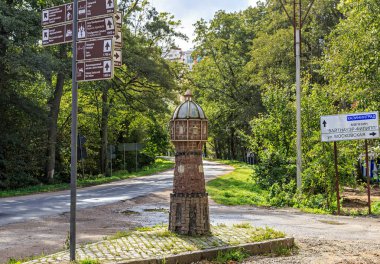 Rusya, Zelenogradsk - 22 Eylül 2018: Görülmeye değer yerlerin işaretleri 
