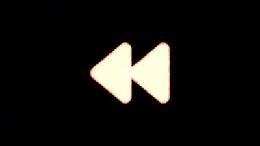 Sembol geriye saydamlıktan yanar, sonra tekrar yanar. Alfa kanal Premultiplied - siyah renk ile mat