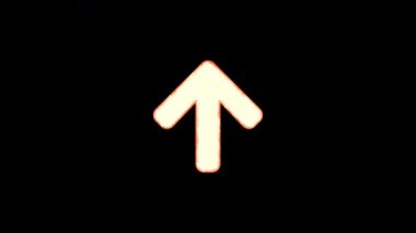 Sembol ok kadar şeffaflık tan yanar, sonra tekrar yanar. Alfa kanal Premultiplied - siyah renk ile mat