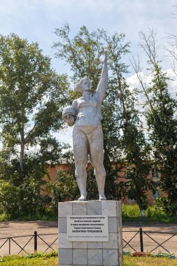 Rusya, Ulan-Ude - 03 Ağustos 2018: V. Tereshkova. T Anıtı