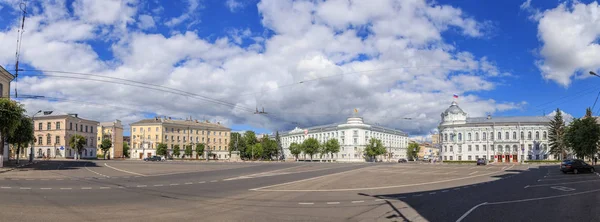 Russland, tver - 16. juni 2019: quadrate von michail twersky (sovie — Stockfoto