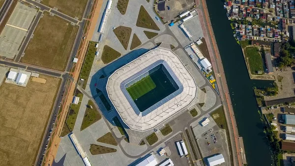Rusia Kaliningrado Septiembre 2018 Vista Aérea Atardecer Estadio Kaliningrado Estadio —  Fotos de Stock