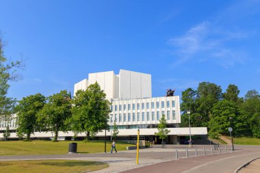 Helsinki, Finlandiya - 21 Haziran 2019: Finlandiya Kongresarayı.