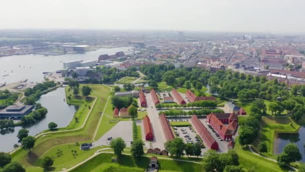 Copenhaga, Dinamarca. Forte antigo Kastellet. 4K — Vídeo de Stock
