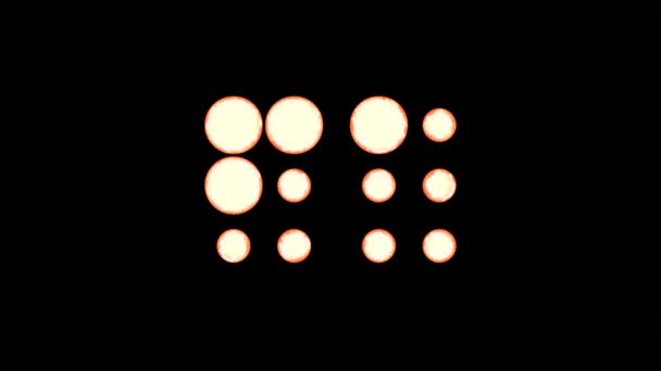 Symbol Braille Zobrazí Černém Pozadí Vyhoří — Stock video