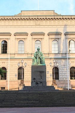 Helsinki, Finlandiya. Johan Vilhelm Snellman. Anıt comp oldu