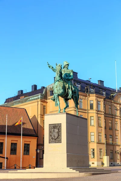 Stockholm, İsveç. Kral Charles Xiv Johan Anıtı. Açılan