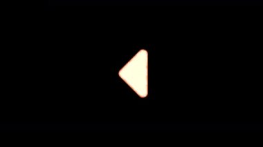 Sembol caret şeffaflık tan yanar, sonra tekrar yanar. Alfa kanal Premultiplied - siyah renk ile mat