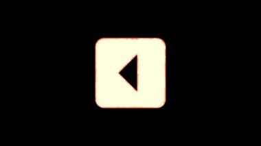 Sembol caret kare şeffaflık dışında yanıyor, sonra tekrar yanıyor. Alfa kanal Premultiplied - siyah renk ile mat